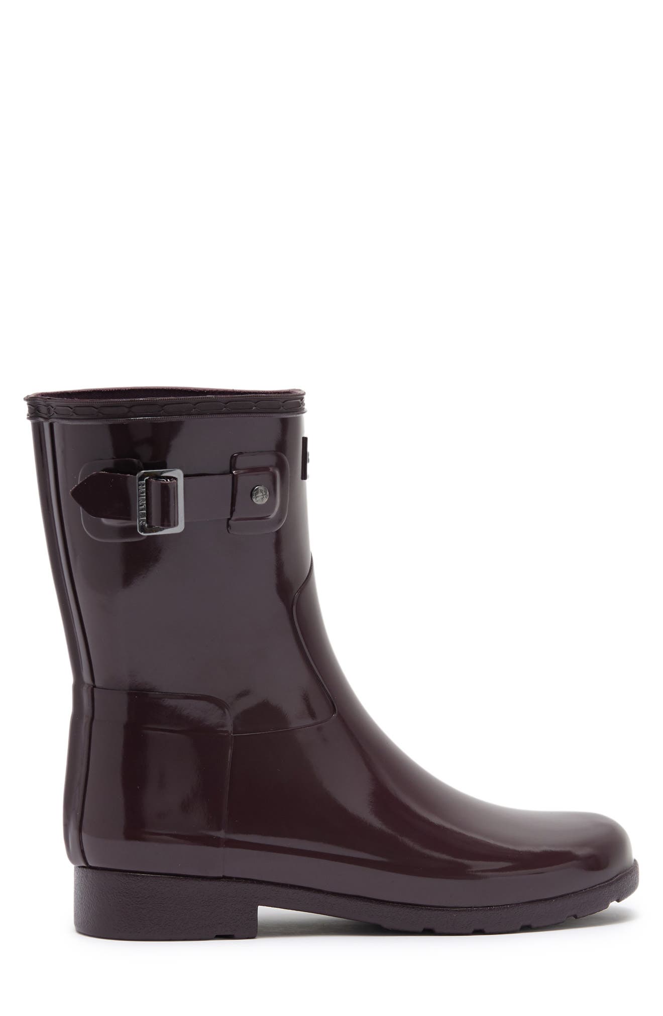 Refined Short Gloss Rain Boot, Alternate, color, CHERRY BRANDY