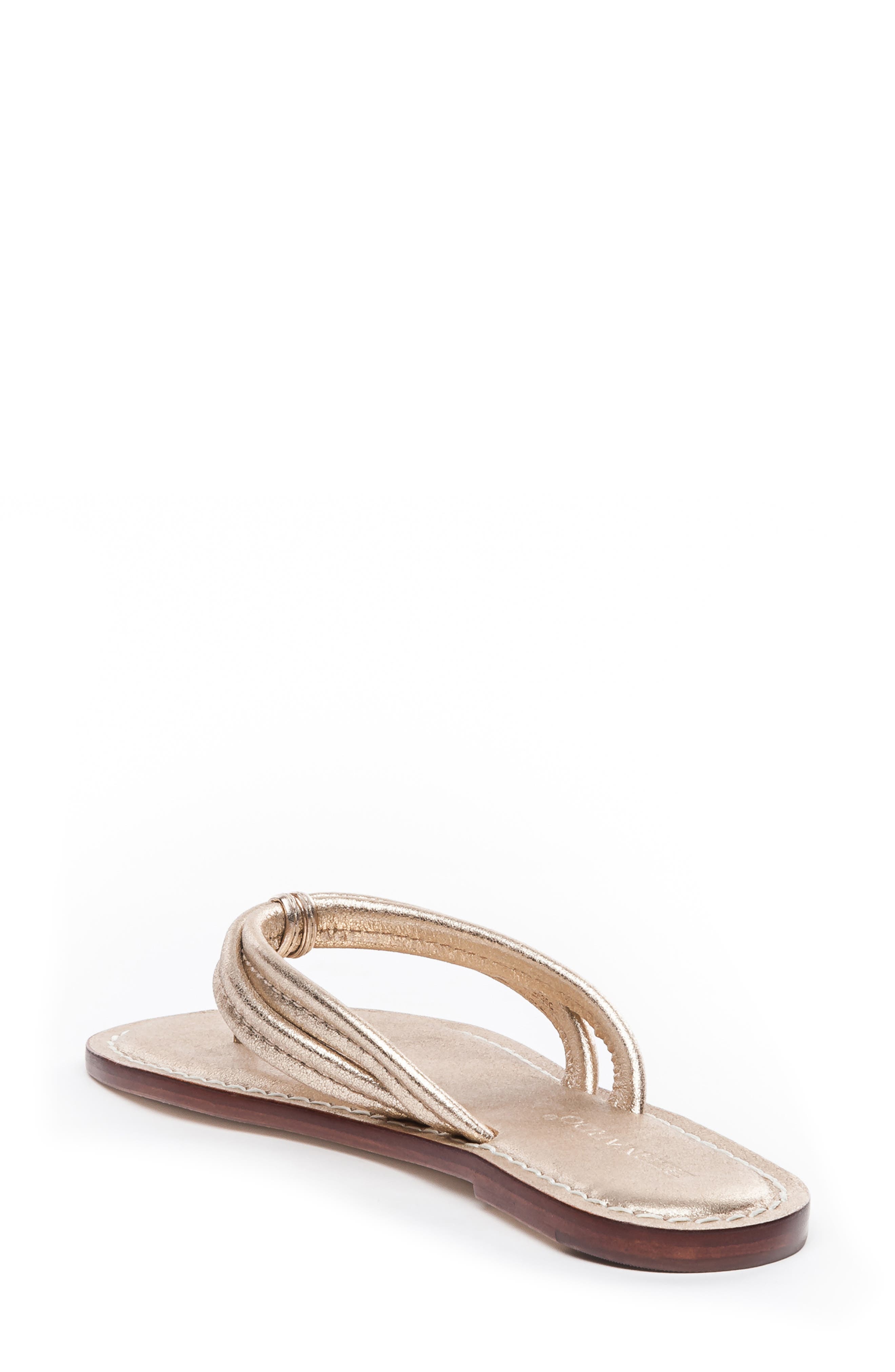 Miami Thong Sandal, Alternate, color, DISTRESSED PLATINUM LEATHER
