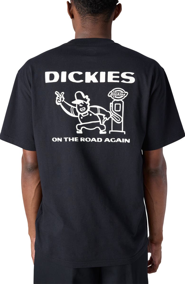 Dickies Burns Logo Cotton Graphic T-Shirt, Alternate, color, Black