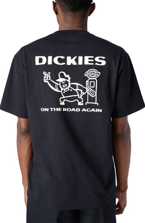Dickies Burns Logo Cotton Graphic T-shirt In Black