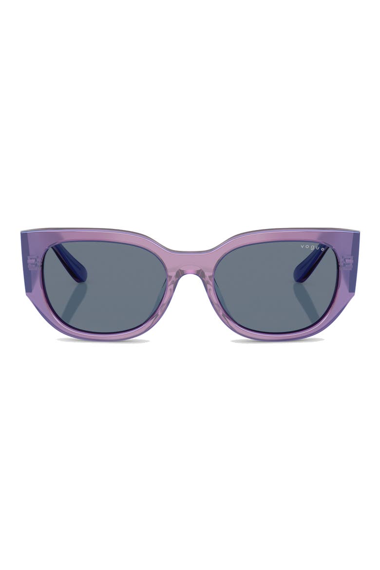 53mm Irregular Sunglasses, Main, color, PURPLE