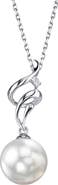 The Pearl Source White South Sea Pearl & Diamond Aria Pendant
