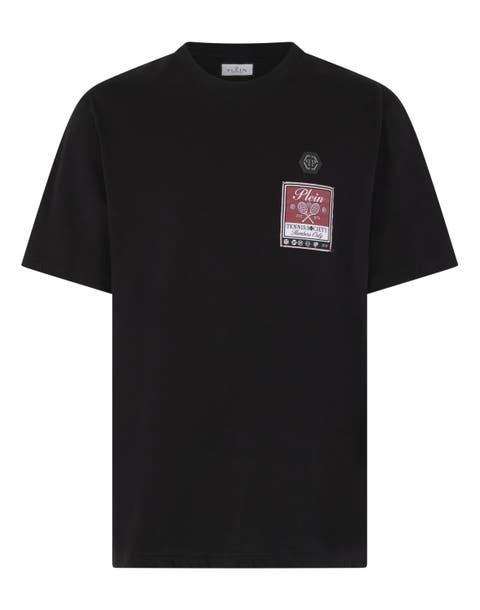 Round Neck T-Shirt Tennis Society Label Men