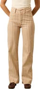 Faherty Twill Tide Stripe Slim Straight Leg Pants