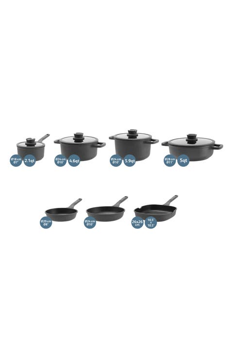 Stone 11-Piece Nonstick Cookware Set