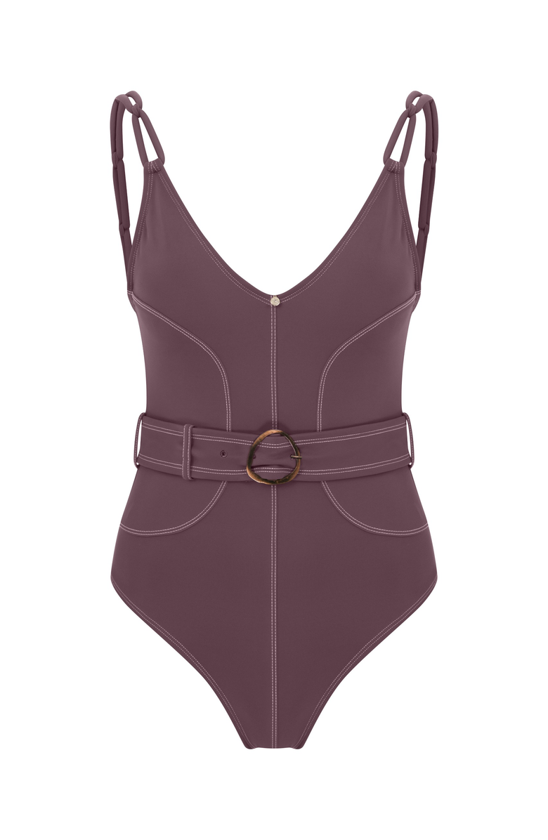 House Of Silk Lana Swimsuit, Main, color, Plum