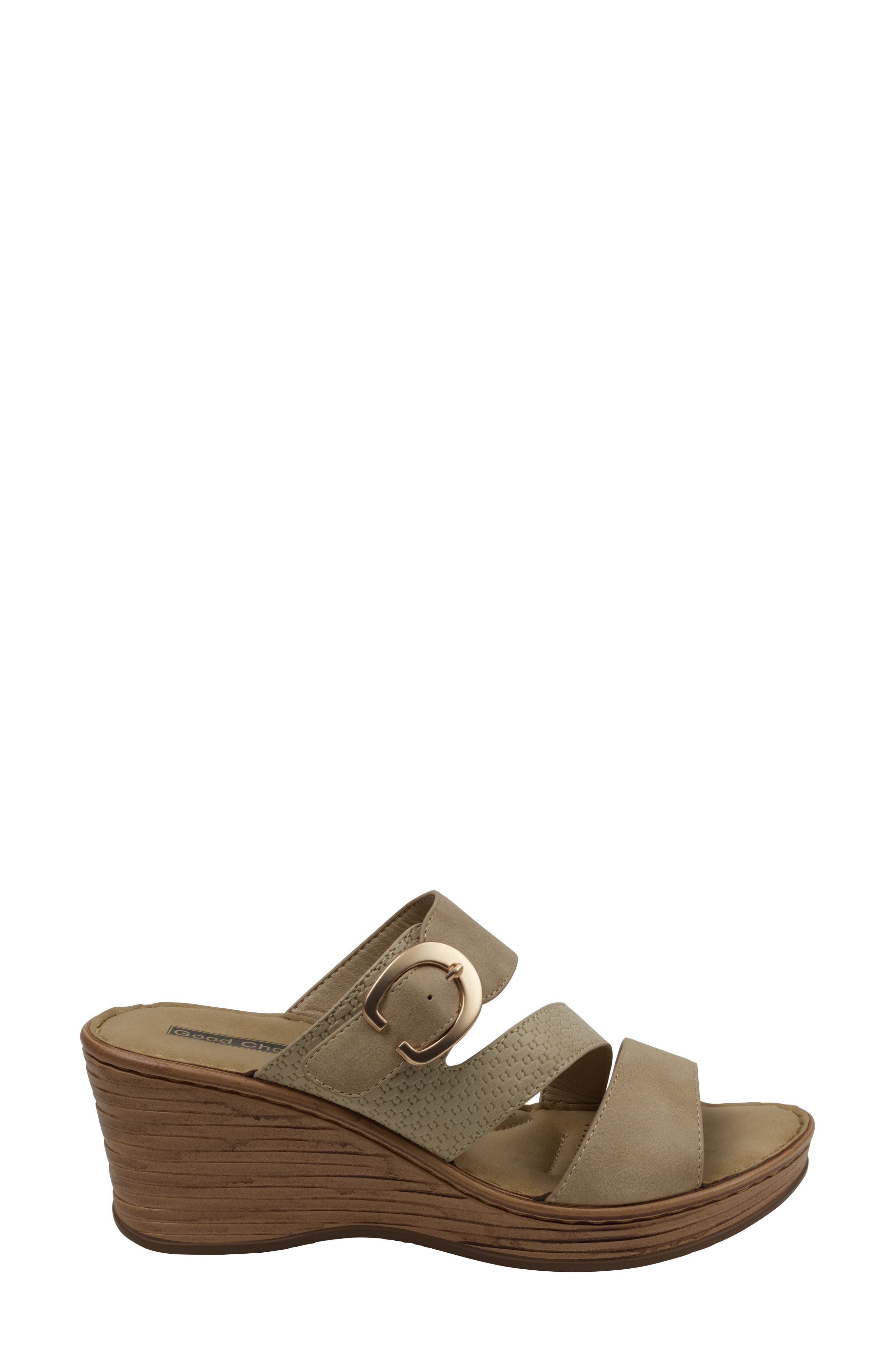 GOOD CHOICE NEW YORK Odalis Platform Wedge Slide Sandal, Alternate, color, Natural