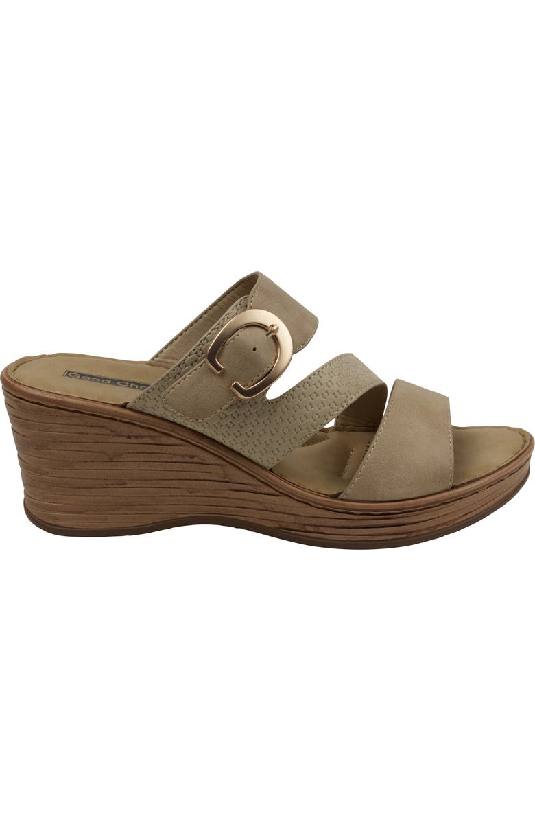 GOOD CHOICE NEW YORK Odalis Platform Wedge Slide Sandal, Alternate, color, Natural