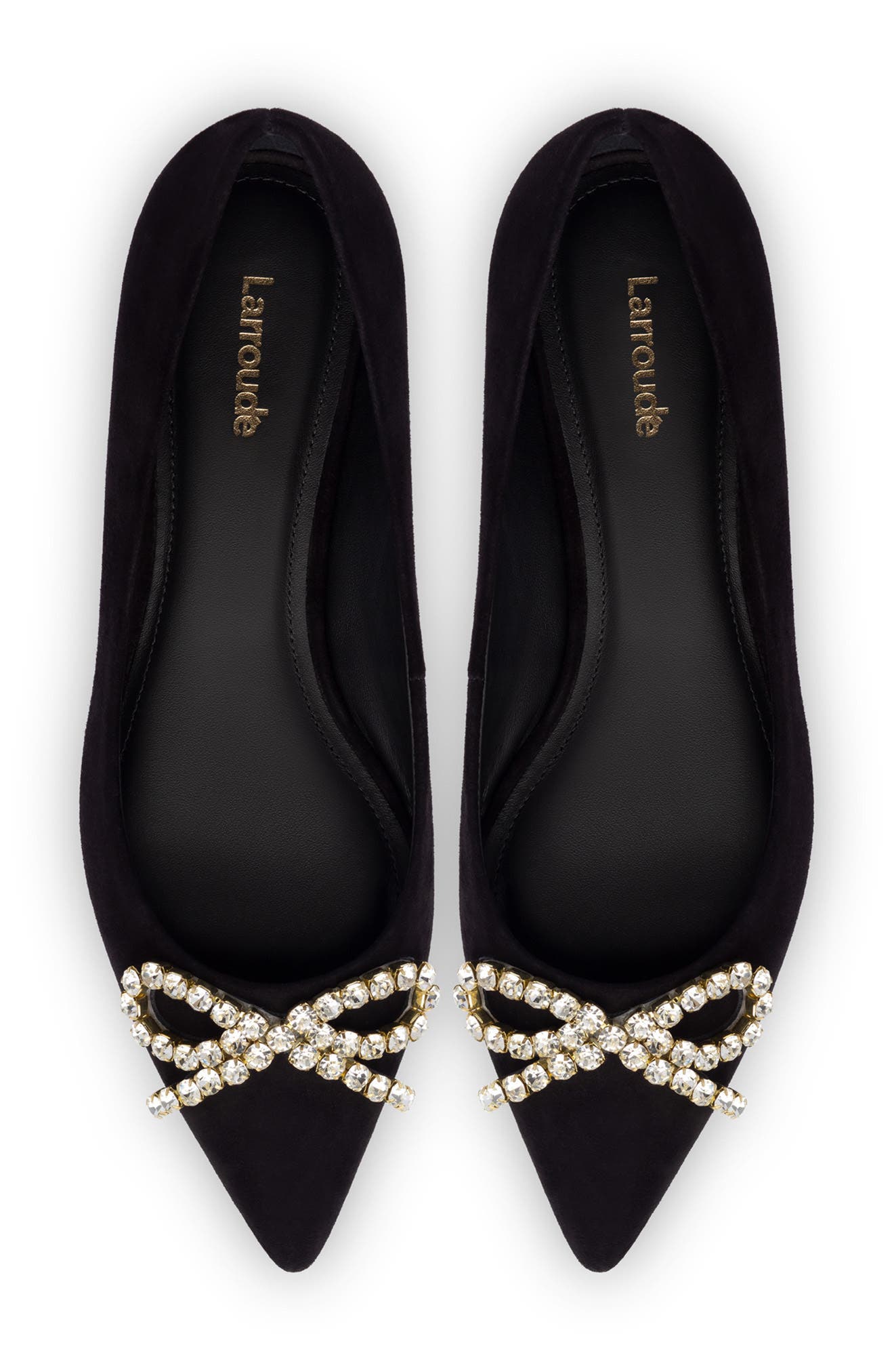 Larroudé Lee Pointed Toe Flat, Alternate, color, 