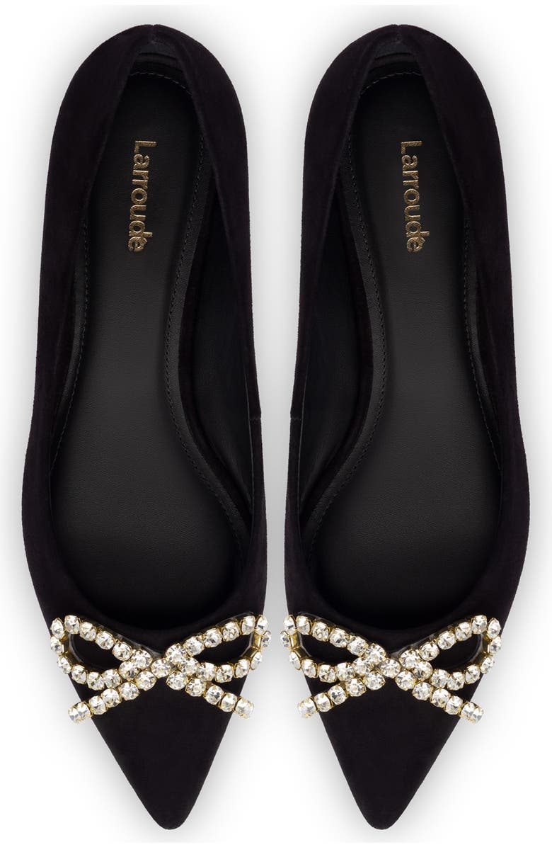 Larroudé Lee Pointed Toe Flat, Alternate, color,