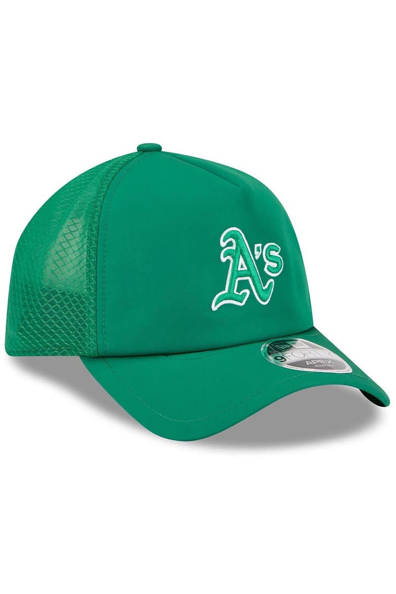 Men's New Era Kelly Green Athletics 2026 Batting Practice Alternate Apex 9FORTY Adjustable Hat, Alternate, color, Kelly Green