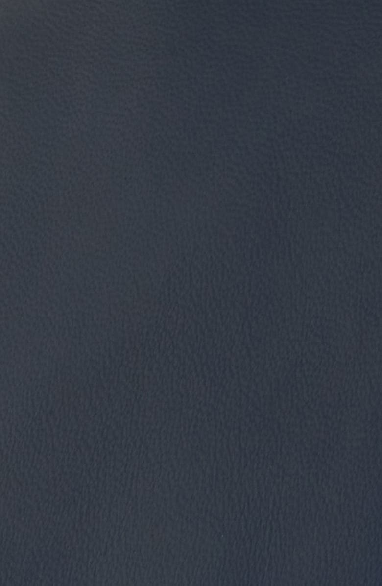 Bernardo Relaxed Moto Leather Jacket, Alternate, color, Navy