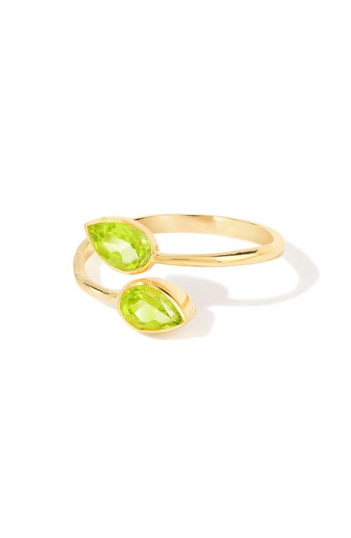 Ys Gems Gemstone Bypass Ring In Green