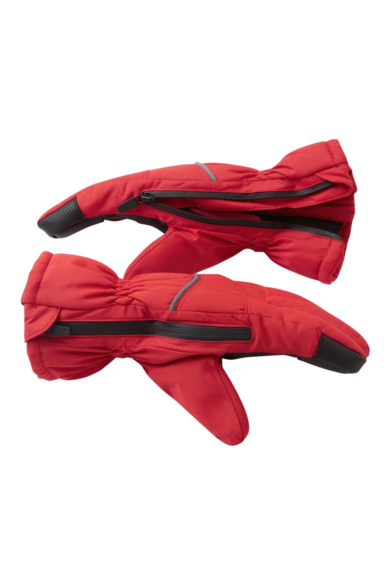Kids' Zip Gloves, Alternate, color, RED