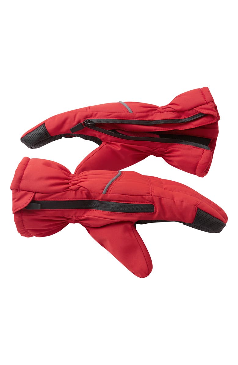 Andy & Evan Kids' Zip Gloves, Alternate, color, Red