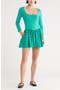 Onda Long Sleeve Stretch Cotton Minidress