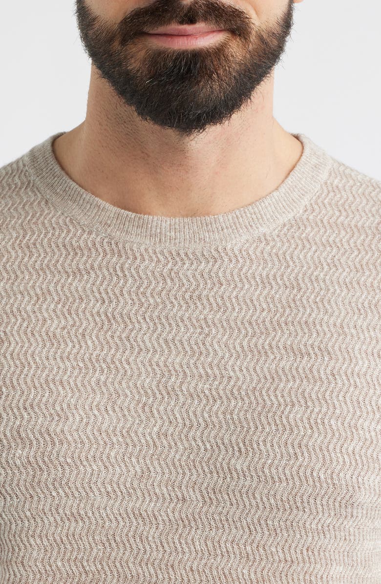 Peter Millar Crosswinds Texture Sweater, Alternate, color, Poplar Brown