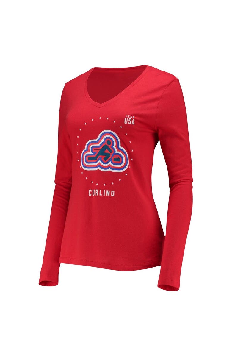 FANATICS Women's Fanatics Branded Red Team USA Curling Long Sleeve T-Shirt, Alternate, color, Red