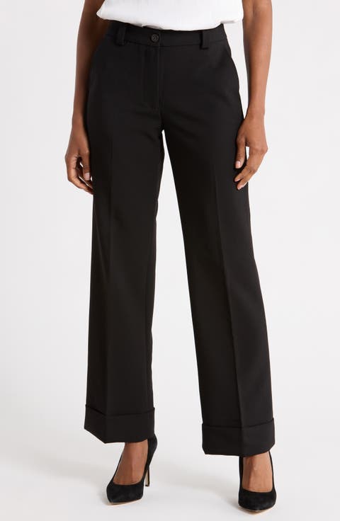 Cuffed Wide Leg Pants