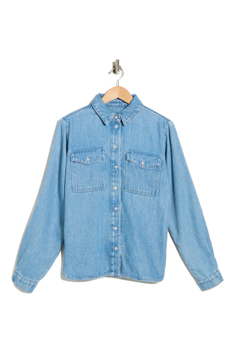 Dina Denim Button-Up Shirt, Alternate, color, HELEN
