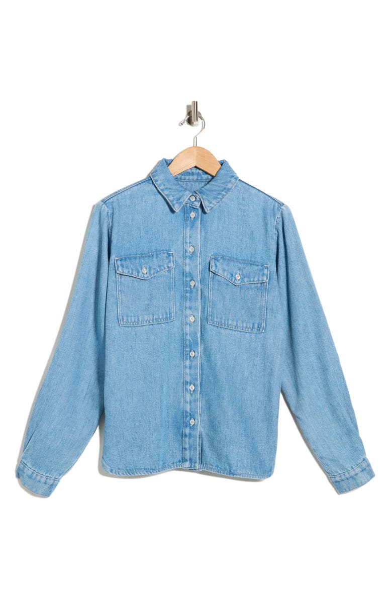 7 For All Mankind Dina Denim Button-Up Shirt, Main, color,