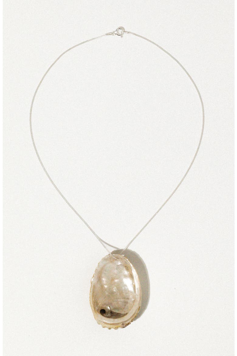 Salty Siren Abalone Necklace, Alternate, color, SILVER