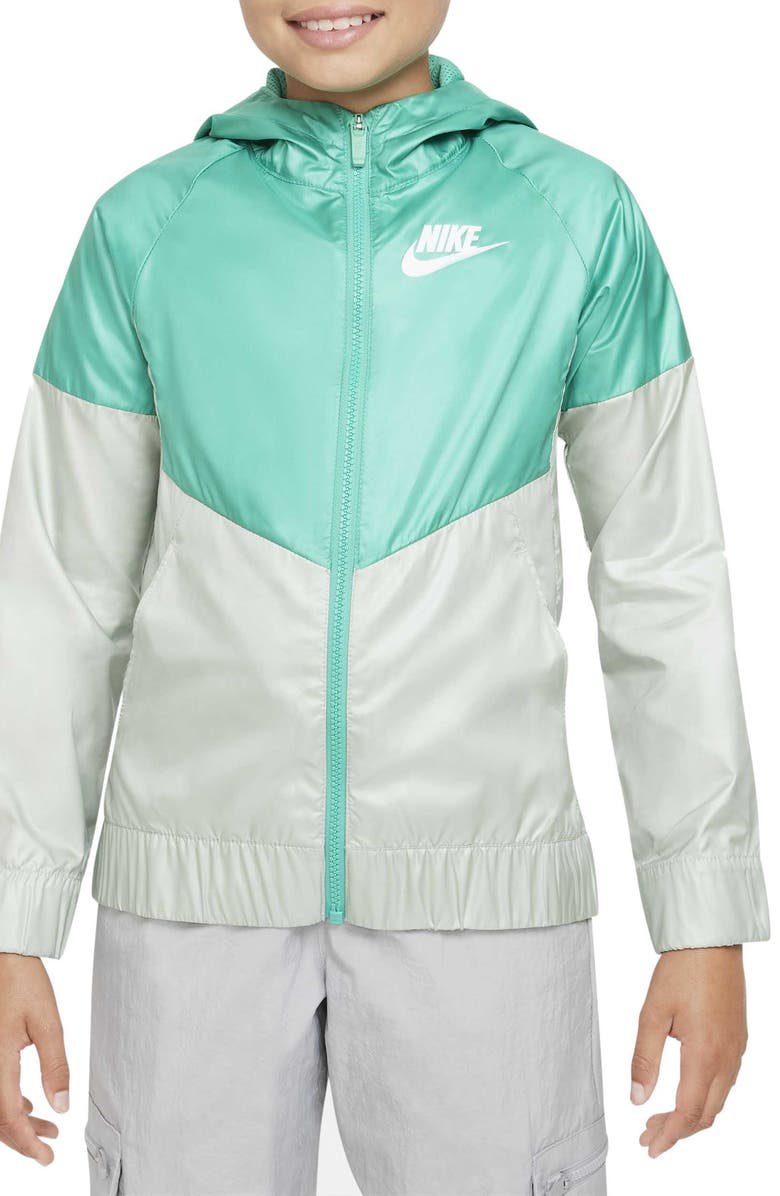 Nike Sportswear Kids' Windrunner Water Repellent Hooded Jacket, Main, color, 