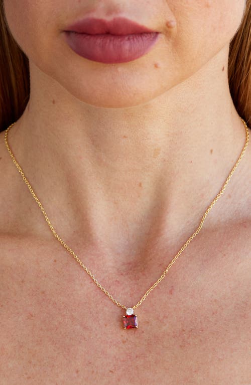 Savvy Cie Jewels Cubic Zirconia Birthstone Pendant Necklace In January