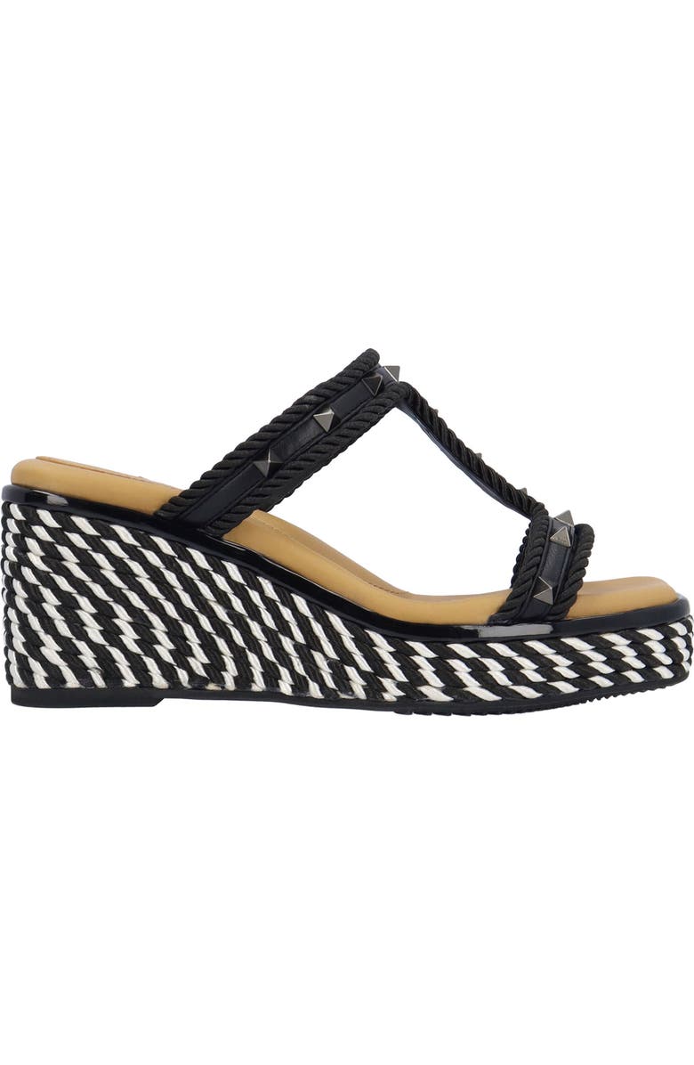 J. Reneé Tavelle Platform Wedge Sandal, Alternate, color, Black/ White
