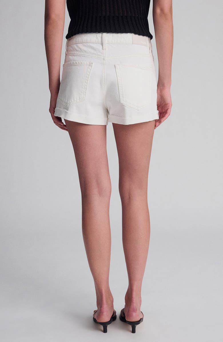 Mavi Jeans Fiora '90s Cuffed Denim Shorts, Alternate, color, Off White