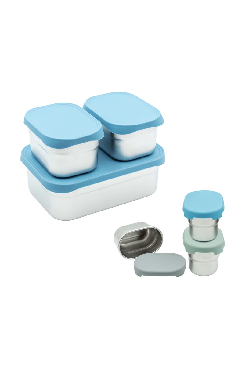 WeeSprout Stainless Steel Lunch Box Set with Dip Containers, Main, color, Variety 1