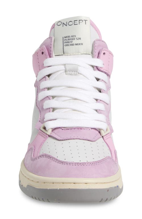 Oncept Philly High Top Sneaker In Orchid Multi