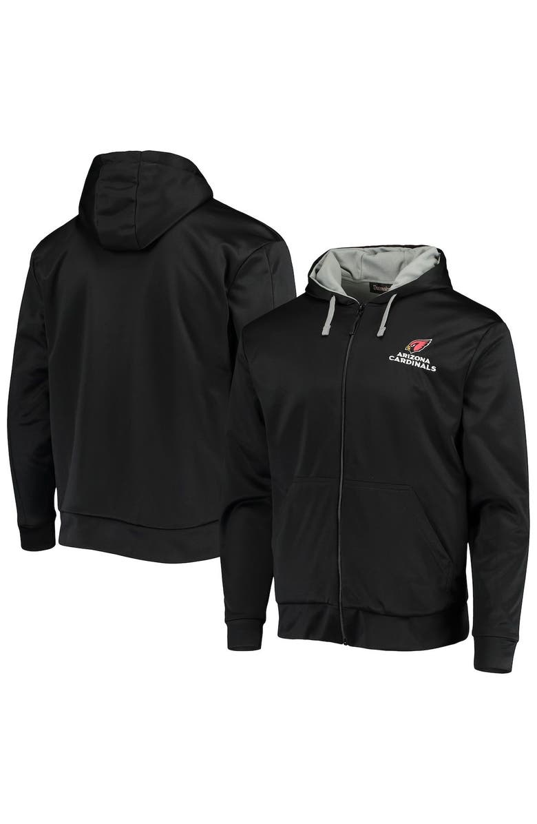 DUNBROOKE Men's Dunbrooke Black/Gray Arizona Cardinals Apprentice Full-Zip Hoodie, Main, color, Black