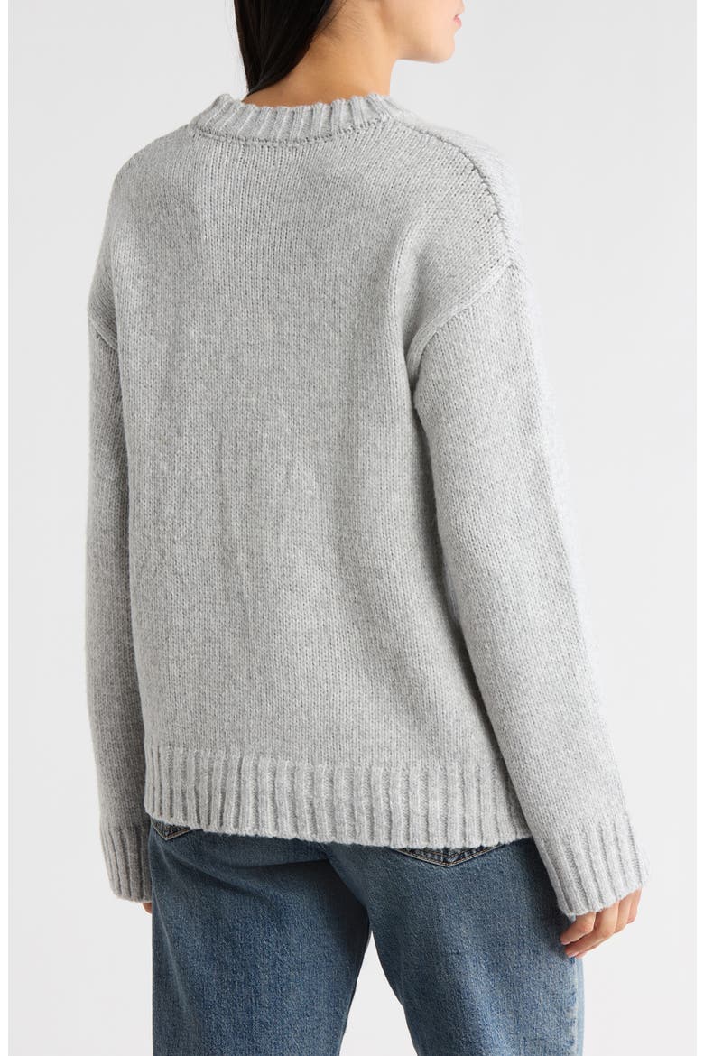 Cozy Crewneck Sweater, Alternate, color, GREY