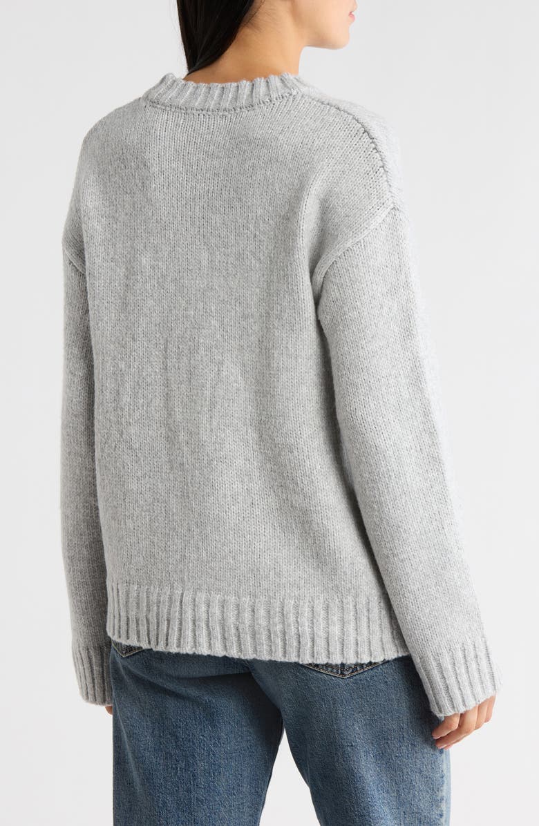 Vigoss Cozy Crewneck Sweater, Alternate, color, Grey