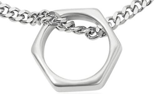 Ettika Hexagon Necklace In Silver