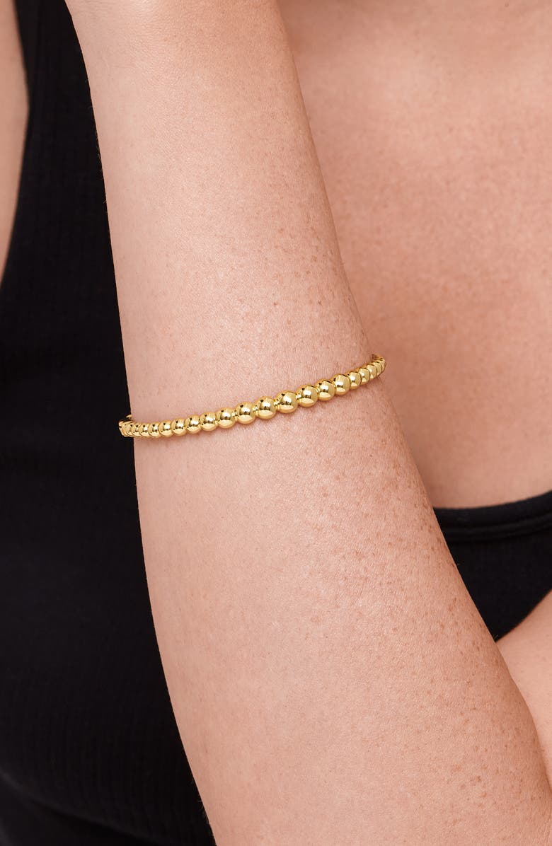 DEVATA Beaded Ball Bangle Bracelet, Alternate, color, Gold