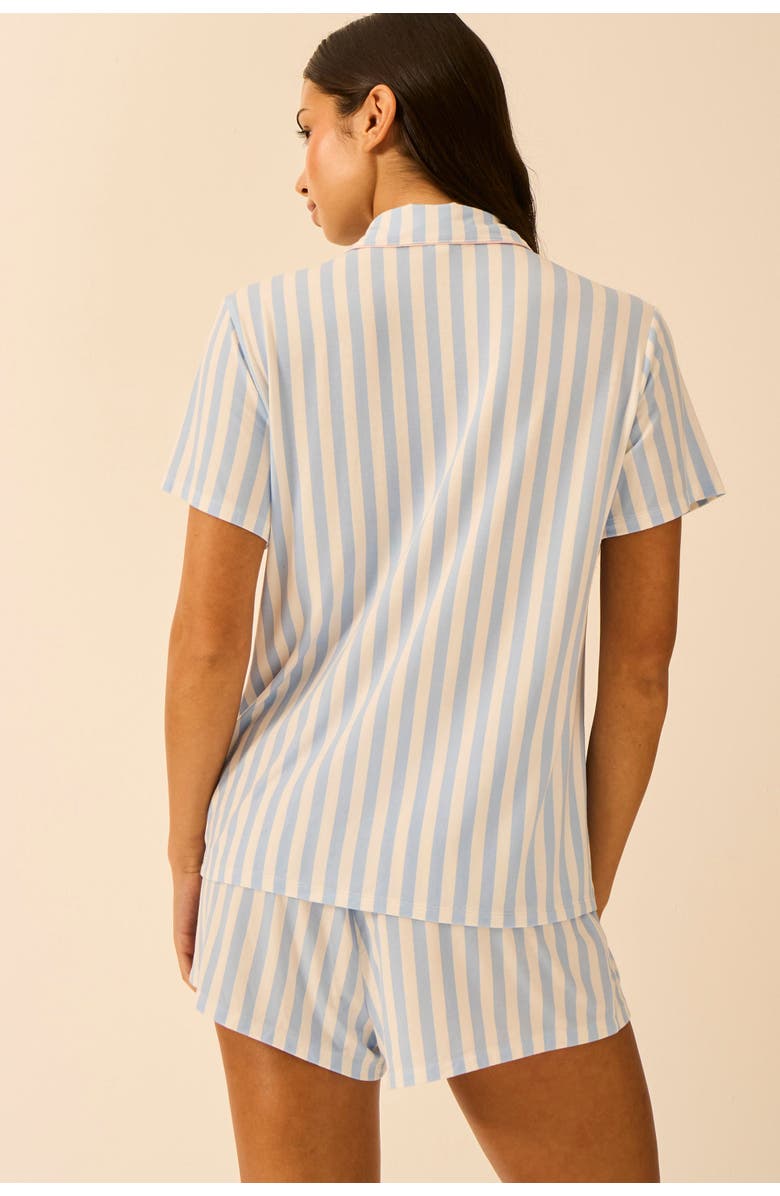 Stripe & Stare Short Pyjama Set, Alternate, color, Serenity Stripe