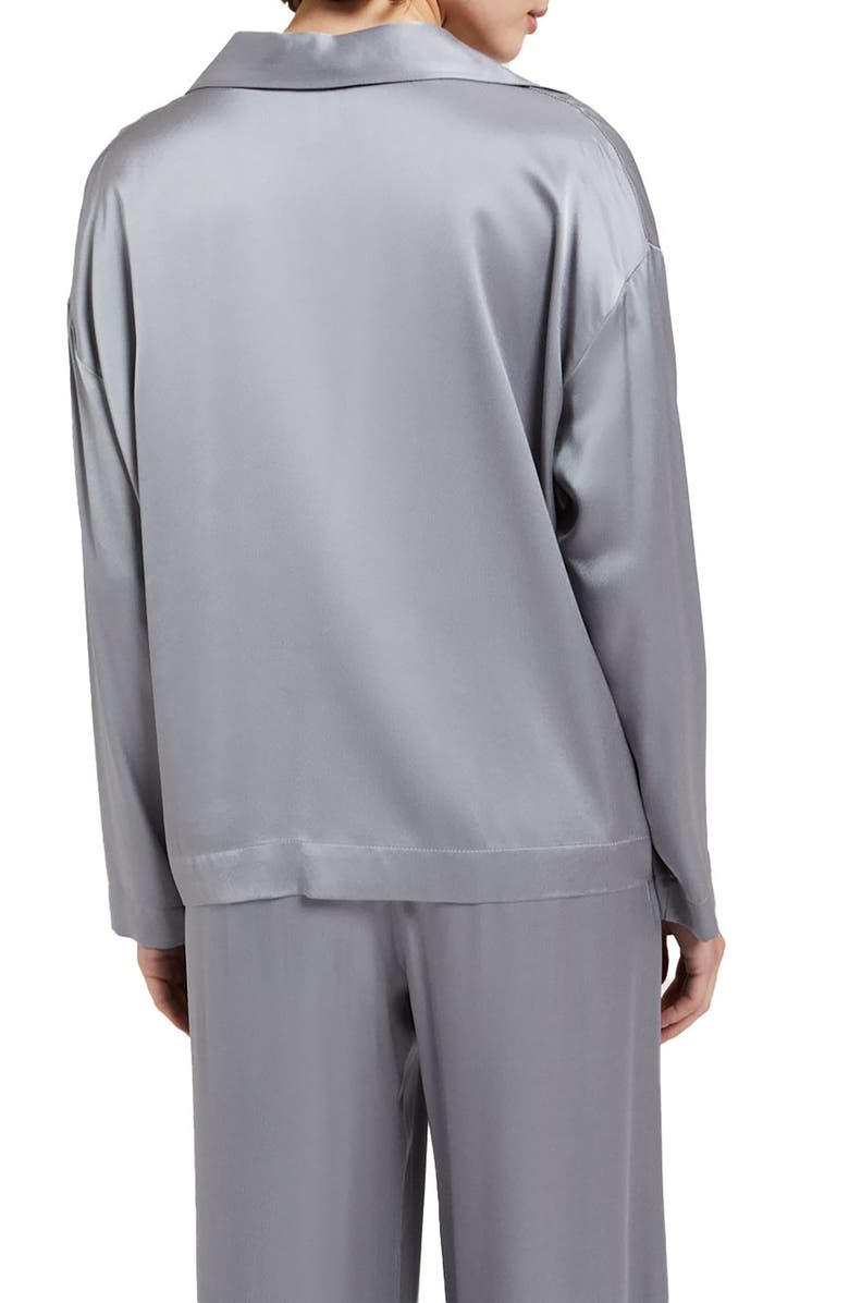 ottod'Ame Viscose Blouse With Tie, Alternate, color, Grey