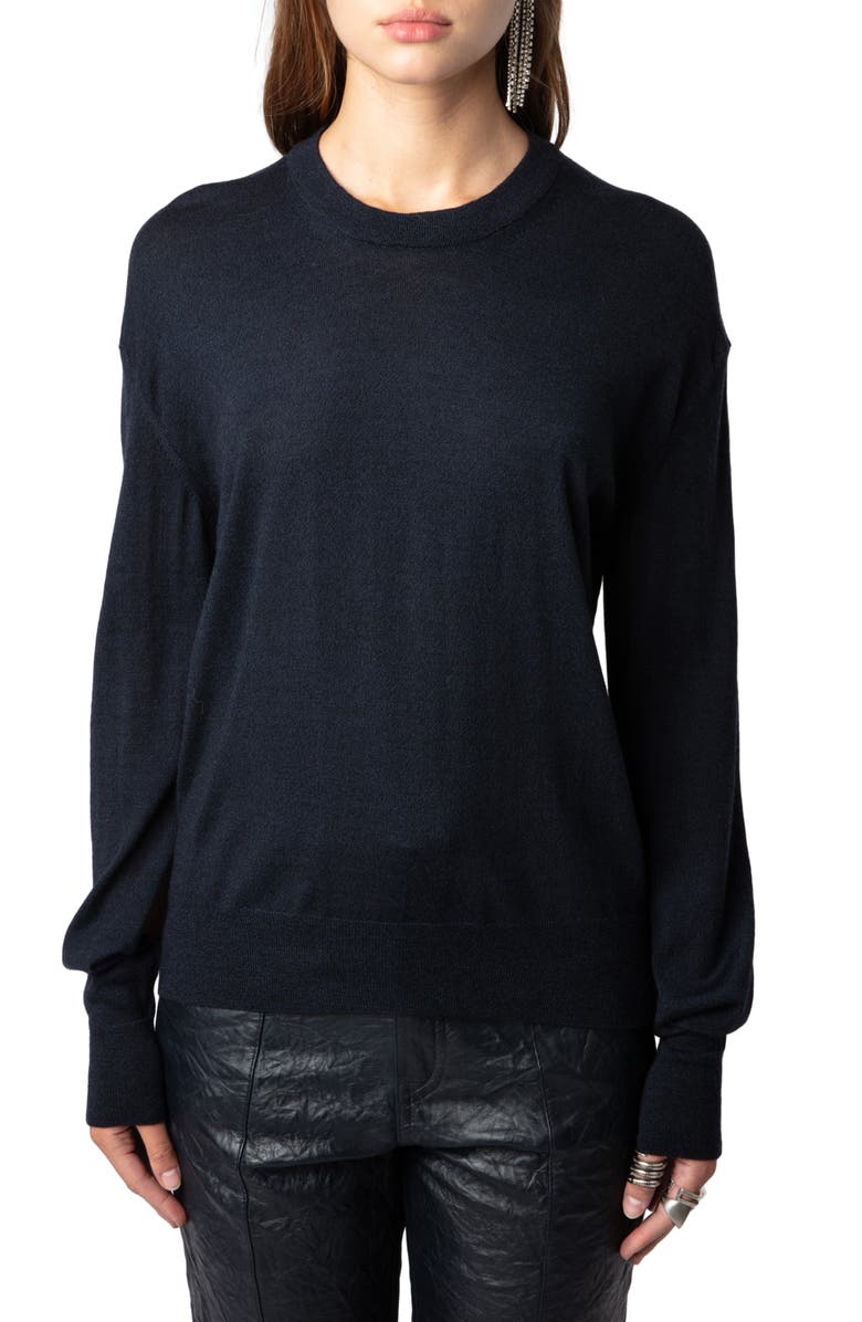 Zadig & Voltaire Emmy Merino Wool Sweater, Main, color, 