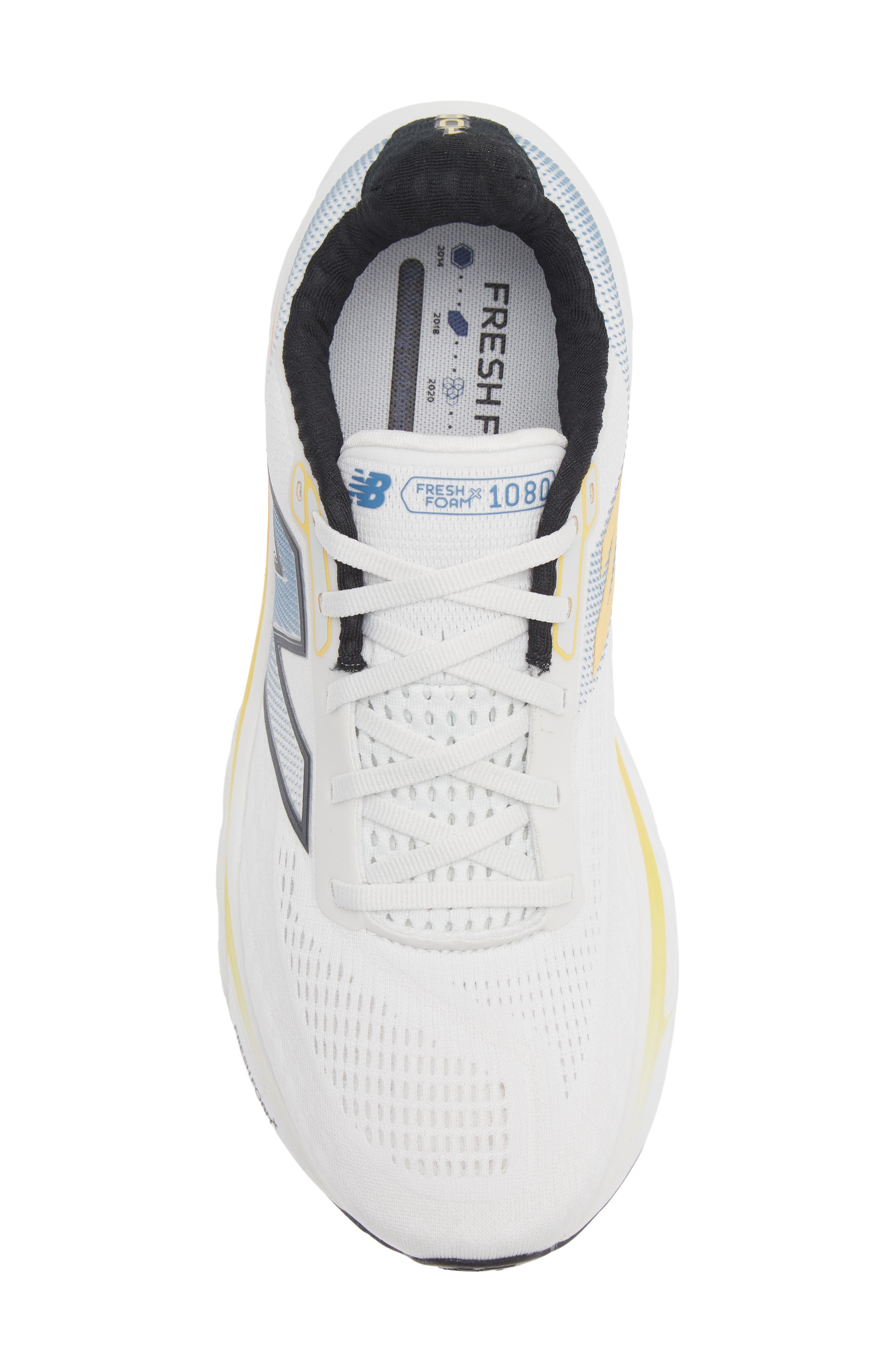 Fresh Foam X 1080 v14 Running Shoe, Alternate, color, WHITE/ BLACK