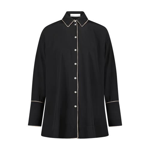 Marina Moscone Alex Shirt With Piping In Black