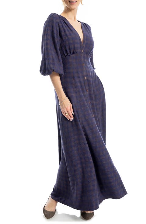 Puff Sleeve Maxi Dress