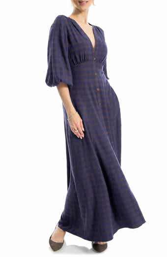 MAX STUDIO Puff Sleeve Maxi Dress
