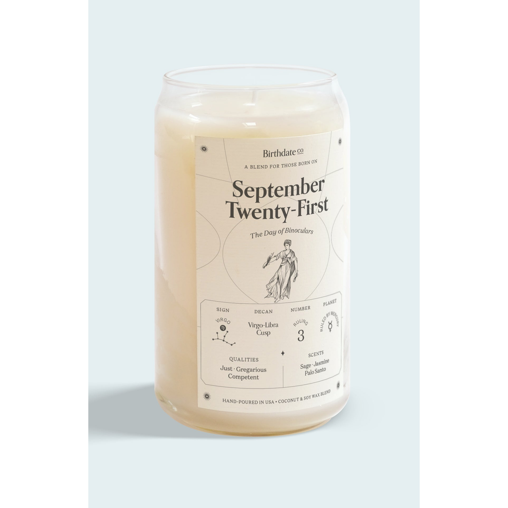 Birthdate Co. The September Birthday Candle In September 21st