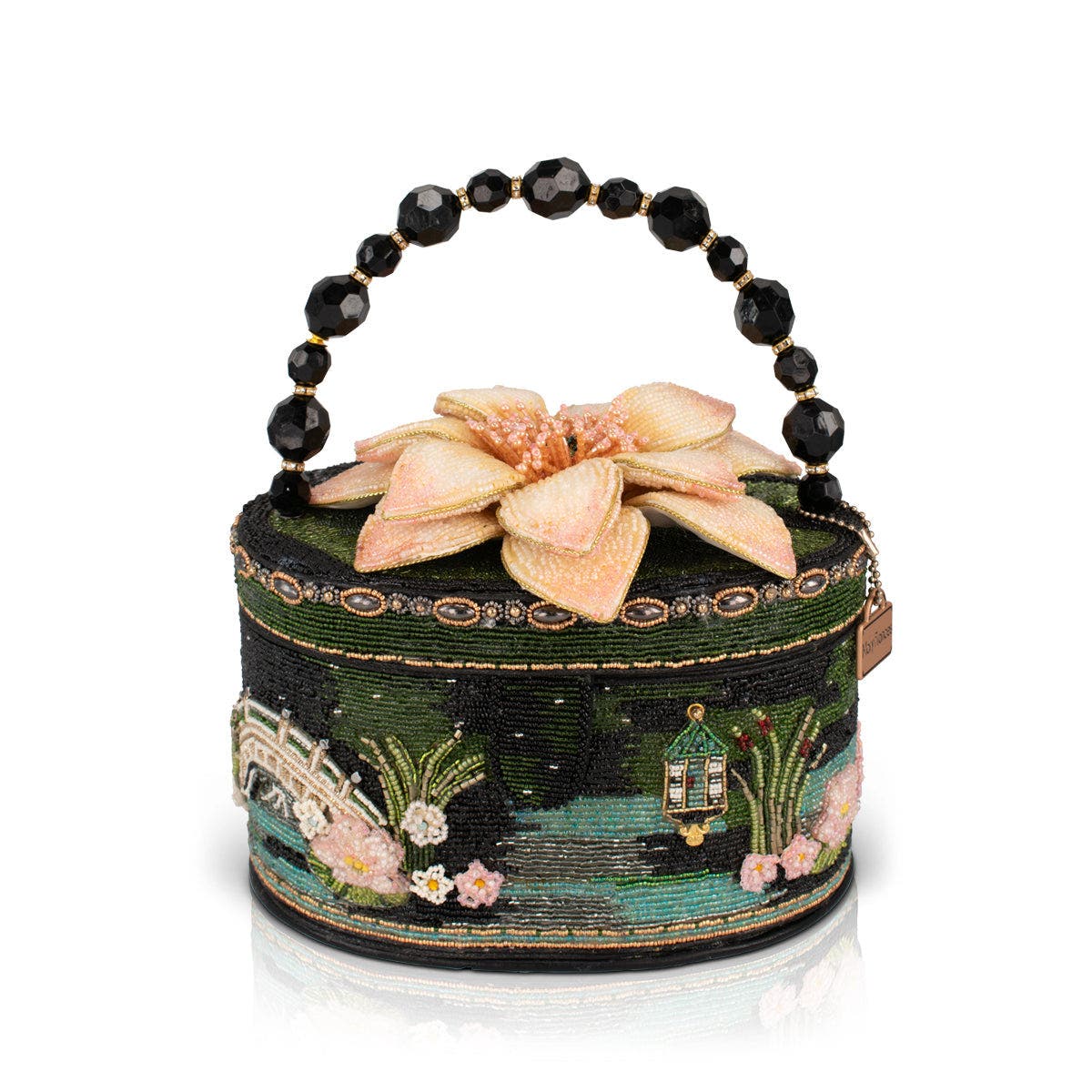 Floating Lotus Top Handle Handbag, Main, color, Green