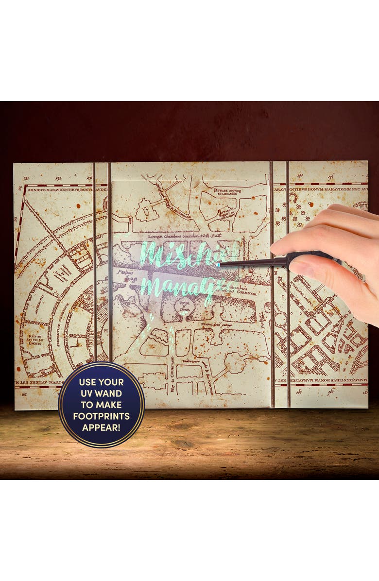 Wizarding World Mischief Managed Diary, Marauders Map, UV Reveal Wand, Collectible, Alternate, color, Multicolored