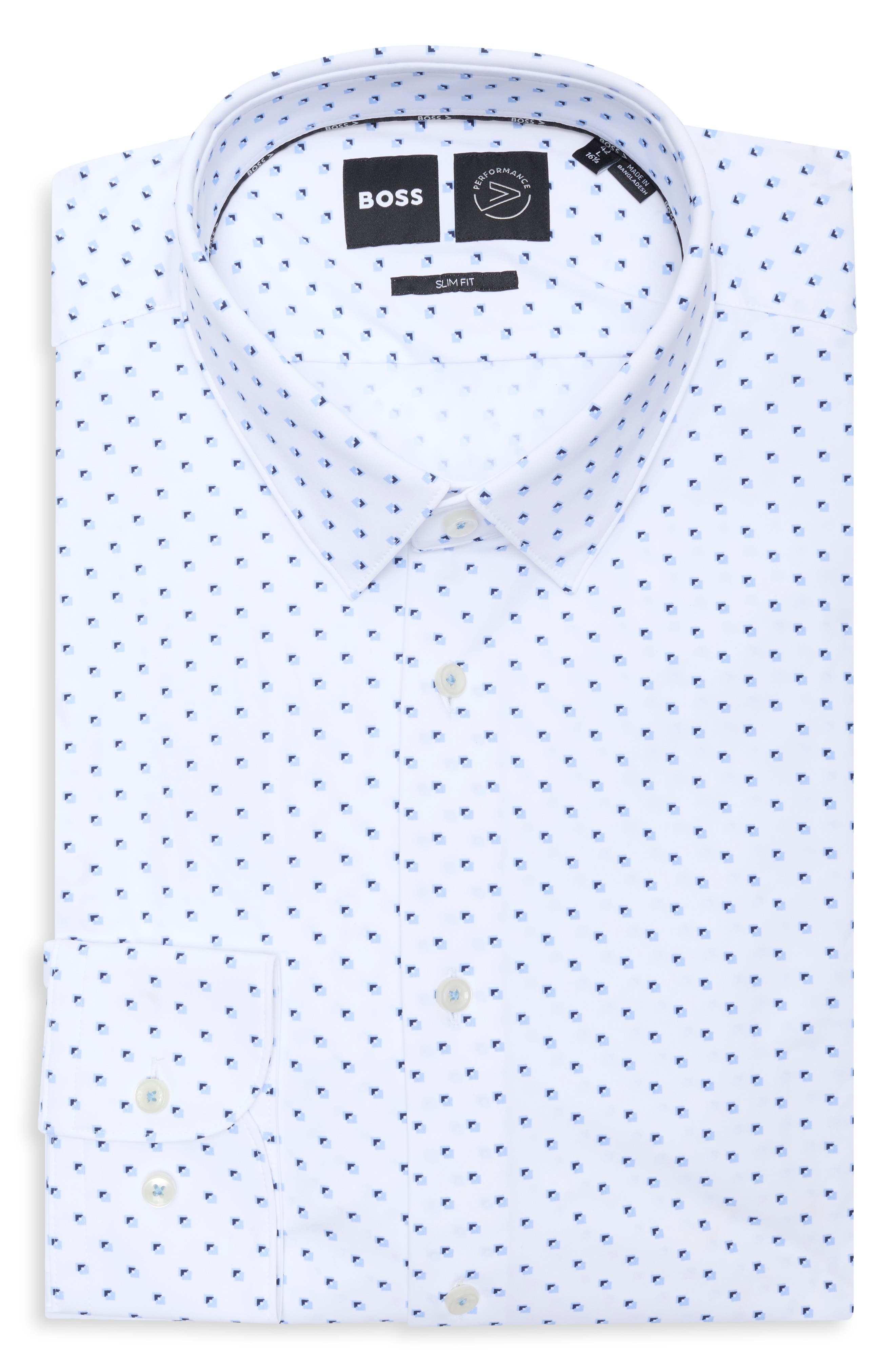 BOSS Hank Kent Slim Fit Stretch Performance Dress Shirt