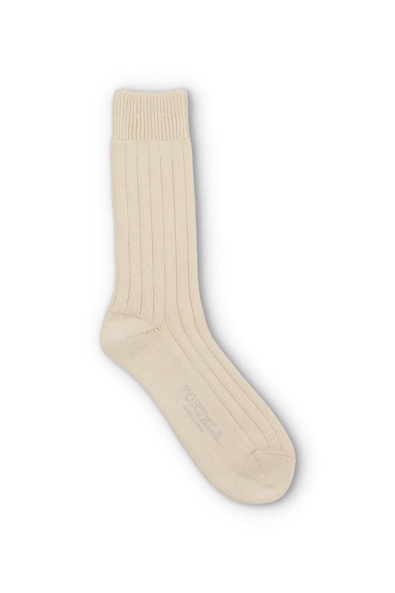 Hill Wide Rib Socks, Main, color, Cream