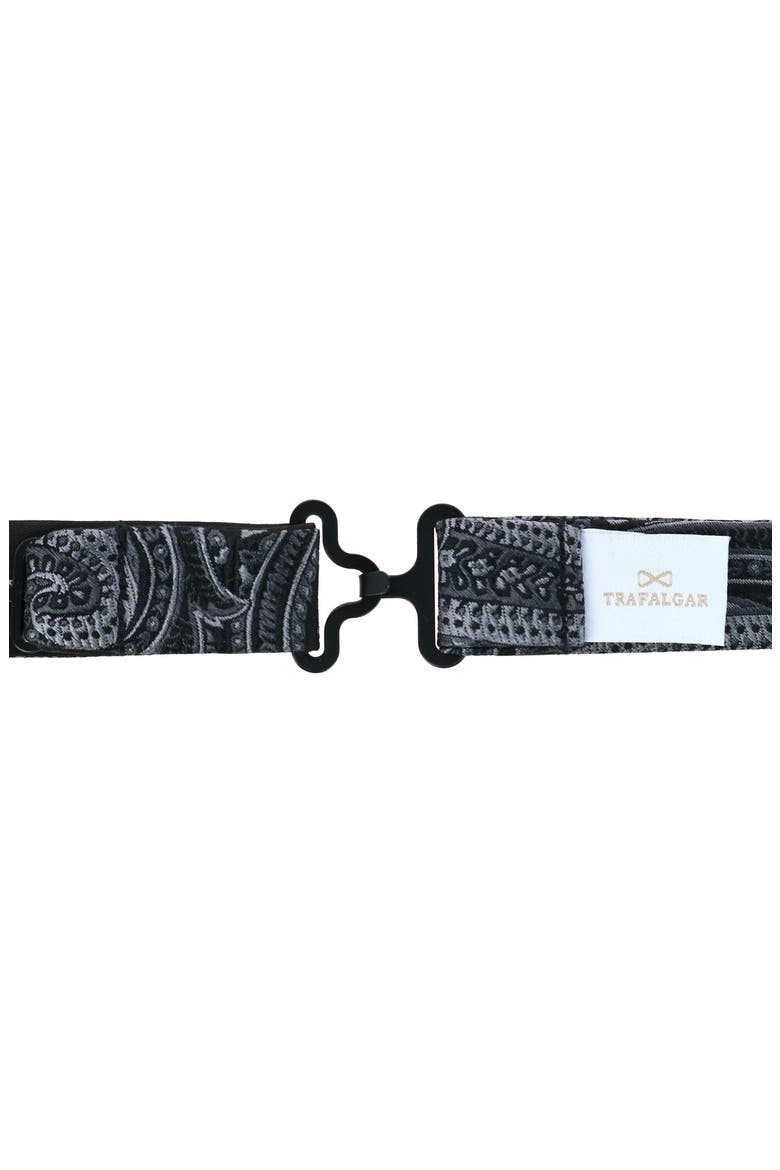 Sutton Pre-Tied Silk Bow Tie, Alternate, color, BLACK PAISLEY